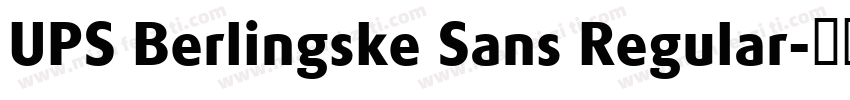 UPS Berlingske Sans Regular字体转换